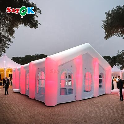 Carpa publicitaria grande Sayok para eventos al aire libre, bodas, clubes y fiestas para 200 personas con LED