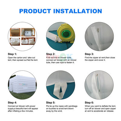 Sayok Carpas personalizadas modernas para eventos al aire libre, bodas y fiestas, carpas inflables grandes con LED para 100 personas