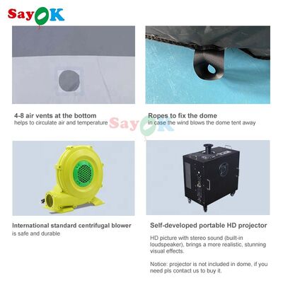 Escuela de Astronomía Sayok Cúpula de proyección inflable Tienda de proyección inflable Planetario Tienda Planetario Cúpula