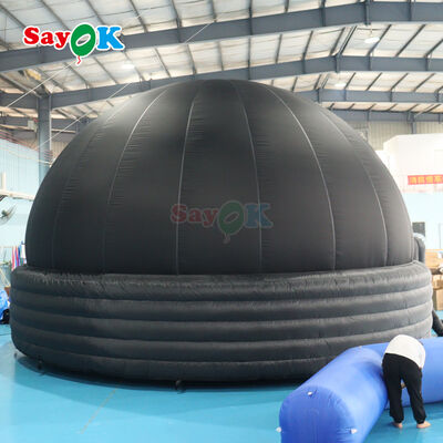 SAYOK 8m de diámetro cúpula de planetario inflable con 100% de apagón y características ignífugas para las escuelas