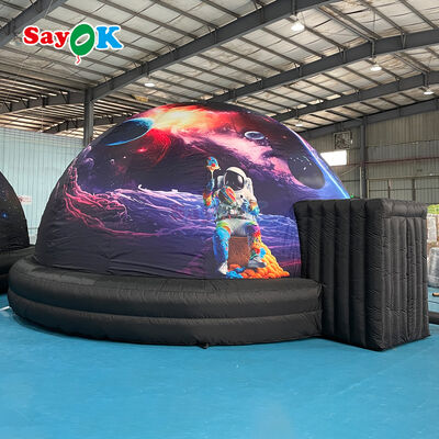 Cúpula de Planetario Inflable Portátil SAYOK de 6 m de Diámetro con Oscuridad Total del 100% y Tejido Ignífugo para Educación Astronómica Escolar