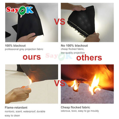 Domo de Planetario Inflable Profesional de 10 metros de diámetro con 100% de apagón y tela resistente al fuego para la educación escolar