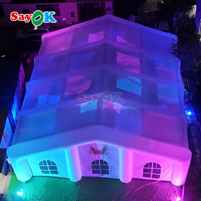 Tienda de campaña inflable gigante para exteriores resistente a la intemperie con iluminación LED para eventos de 300 personas