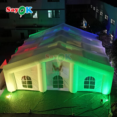 Tienda de campaña inflable gigante para exteriores resistente a la intemperie con iluminación LED para eventos de 300 personas
