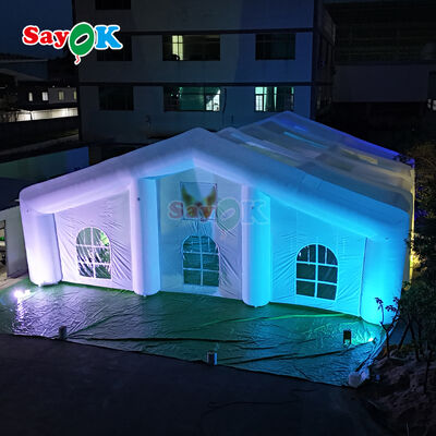 Tienda de campaña inflable gigante para exteriores resistente a la intemperie con iluminación LED para eventos de 300 personas