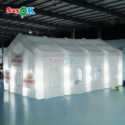 Tienda de aire inflable LED portátil con tela de Oxford resistente al agua y al UV para eventos al aire libre