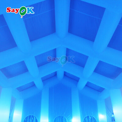 Tienda de aire inflable LED portátil con tela de Oxford resistente al agua y al UV para eventos al aire libre