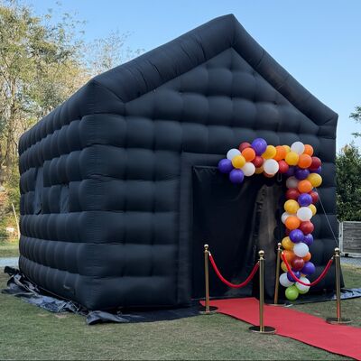 Tienda de discoteca inflable portátil con tela Oxford impermeable, iluminación LED personalizable y montaje rápido para eventos al aire libre