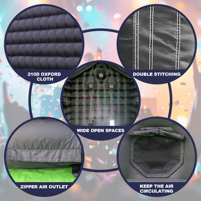 Tienda de discoteca inflable portátil con tela Oxford impermeable, iluminación LED personalizable y montaje rápido para eventos al aire libre