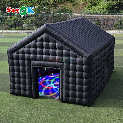 8m x 6m x 5mH Carpa Disco Inflable Negra Tienda de Noche Portátil Impermeable Resistente a UV para Eventos al Aire Libre