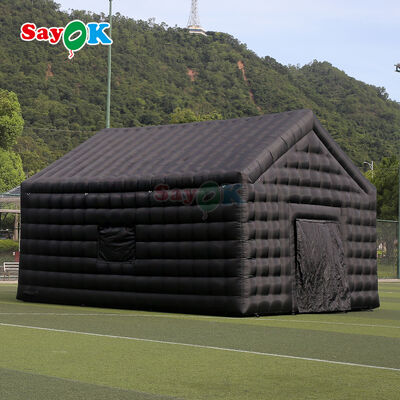 8m x 6m x 5mH Carpa Disco Inflable Negra Tienda de Noche Portátil Impermeable Resistente a UV para Eventos al Aire Libre