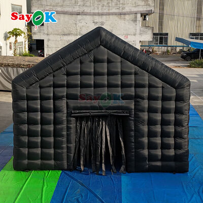 8m x 6m x 5mH Carpa Disco Inflable Negra Tienda de Noche Portátil Impermeable Resistente a UV para Eventos al Aire Libre