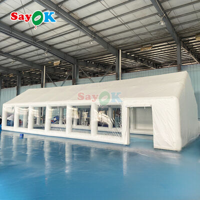 Carpa inflable de PVC hermética personalizada para fiestas en la piscina y eventos al aire libre con material ignífugo