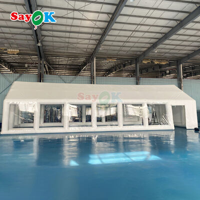 Carpa inflable de PVC hermética personalizada para fiestas en la piscina y eventos al aire libre con material ignífugo