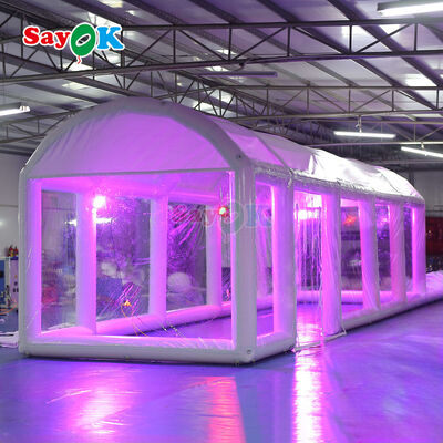 Tienda inflable de piscina de PVC impermeable, hermética y retardante de llama para eventos al aire libre