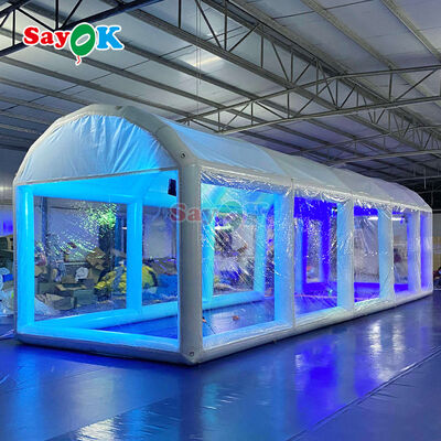 Tienda inflable de piscina de PVC impermeable, hermética y retardante de llama para eventos al aire libre