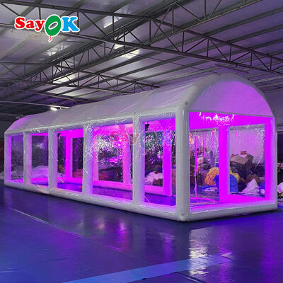 Tienda inflable de piscina de PVC impermeable, hermética y retardante de llama para eventos al aire libre