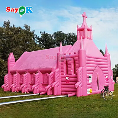 Tienda de iglesia inflable portátil retardante de llama con tamaño personalizable para bodas al aire libre