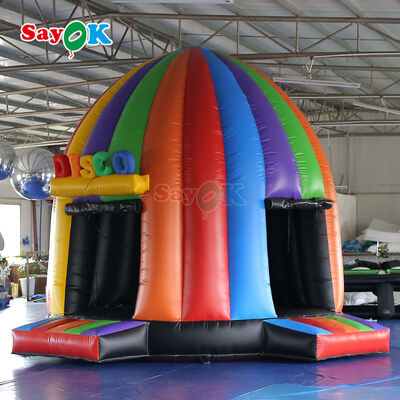 Carpa inflable tipo domo disco portátil ignífuga y resistente a los rayos UV para eventos y fiestas al aire libre