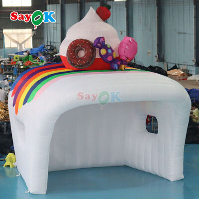 Tienda de aire inflable portátil impermeable y resistente a los rayos UV para publicidad de puestos de helados al aire libre