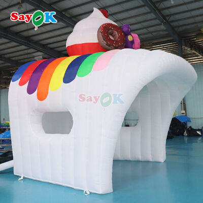 Tienda de aire inflable portátil impermeable y resistente a los rayos UV para publicidad de puestos de helados al aire libre