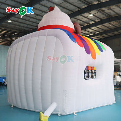 Tienda de aire inflable portátil impermeable y resistente a los rayos UV para publicidad de puestos de helados al aire libre