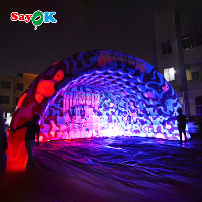 Cubierta de escenario inflable impermeable portátil con impresión personalizada y LED