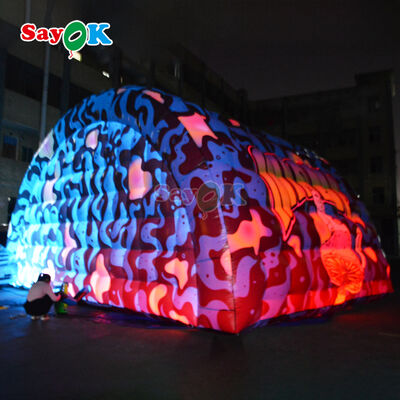 Cubierta de escenario inflable impermeable portátil con impresión personalizada y LED