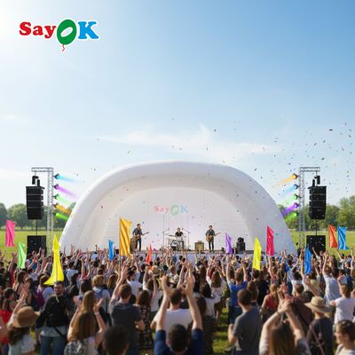 Tenda de aire blanco para conciertos y espectáculos al aire libre