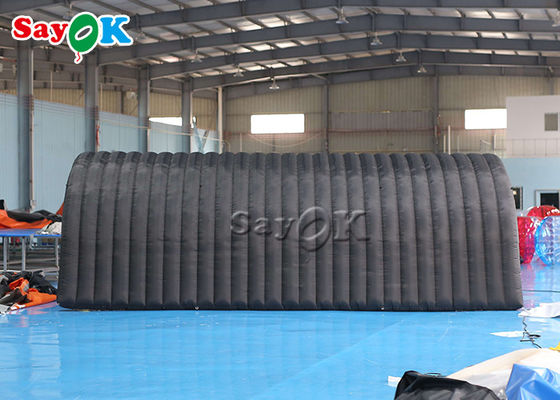 Tienda de iglú inflable Negro 210D Tejido de Oxford Tienda de túnel inflable para exposición