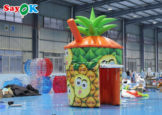 Tienda de césped inflable PVC Quiosco de piña Booth inflable portátil con soplador de negocios