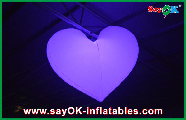 Decoración inflable colgante de la iluminación para casarse el corazón LED