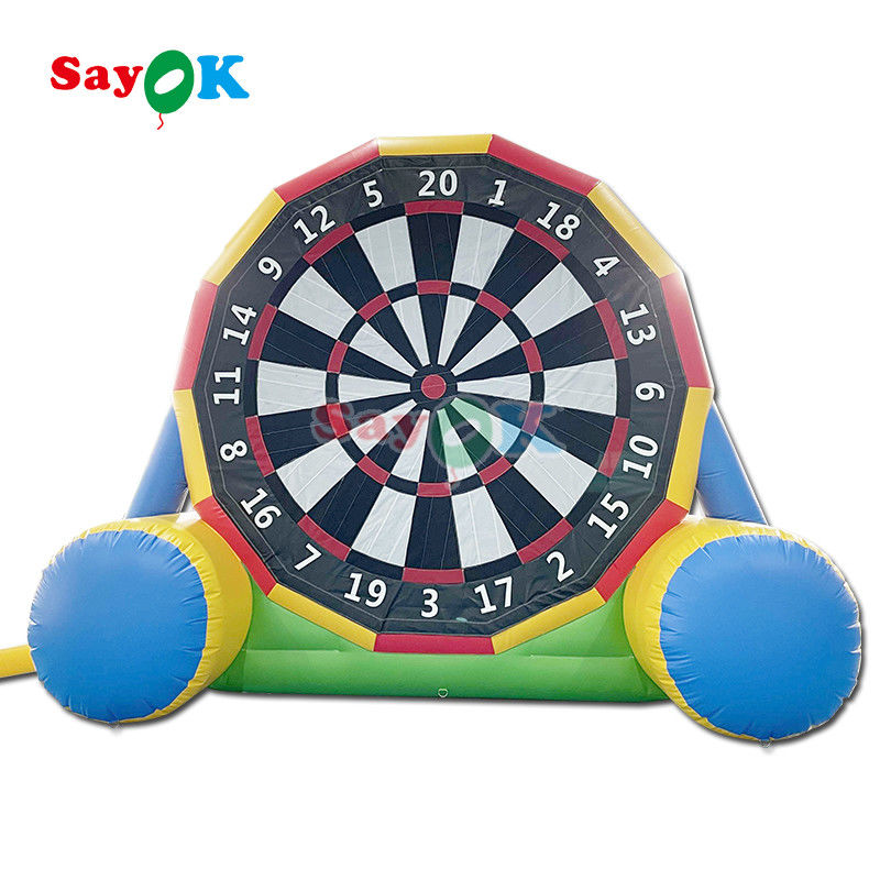 Juego de doble cara 13ft Inflatable Fútbol Dart Board Inflatable Fútbol Dart Kick Goal Juego para Juego de deportes al aire libre