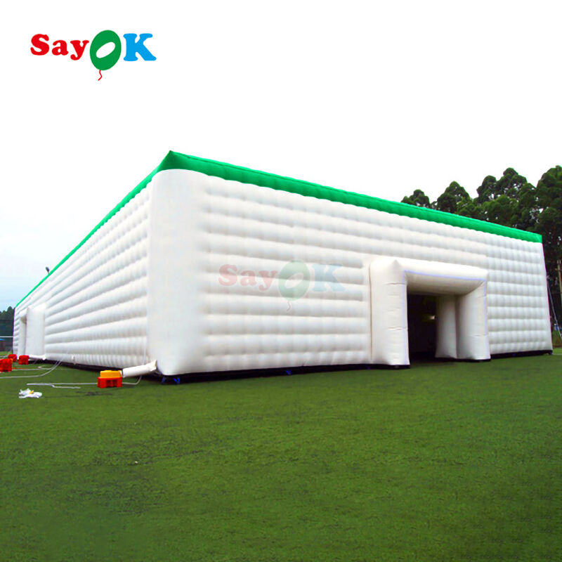 Sayok Guangzhou Tienda inflable de cubo blanco gigante personalizada para eventos al aire libre boda 200 personas
