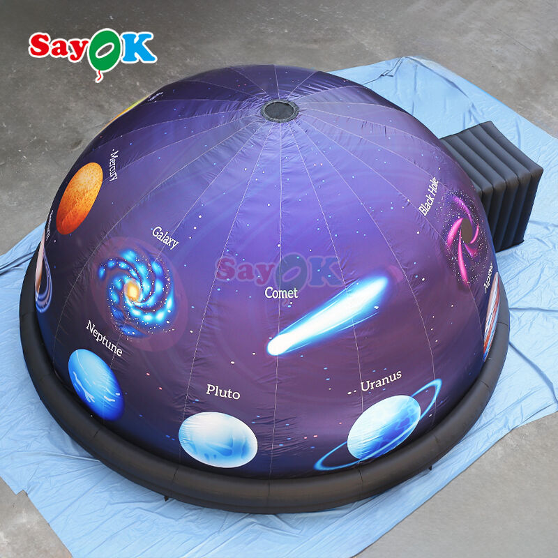 Sayok Impresión completa Proyector de estrellas de 10 m Planetario inflable Tienda de proyección portátil Cúpula de cine para escuelas