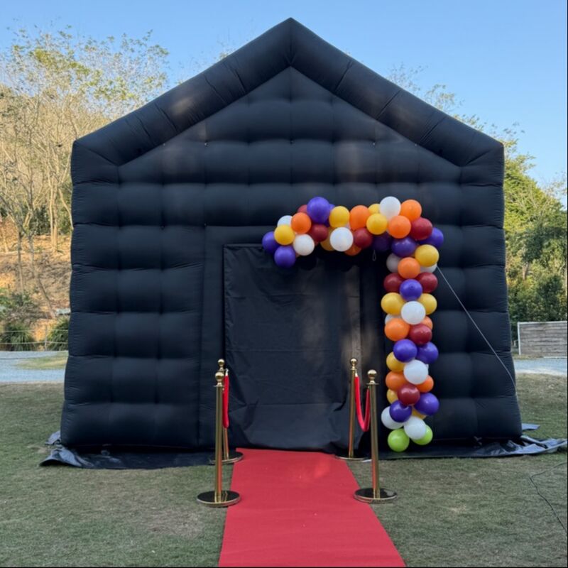 Tienda de discoteca inflable portátil con tela Oxford impermeable, iluminación LED personalizable y montaje rápido para eventos al aire libre