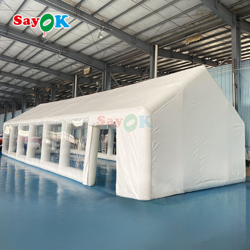 Carpa inflable de PVC hermética personalizada para fiestas en la piscina y eventos al aire libre con material ignífugo